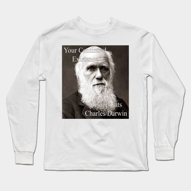 Disappointed Darwin Long Sleeve T-Shirt by EpignosticPro